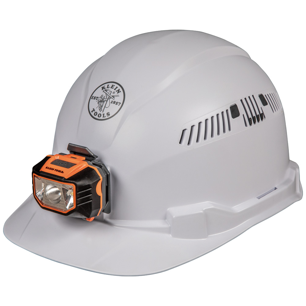 Hard Hat, Vented, Cap Style with Headlamp - 60113 | Klein