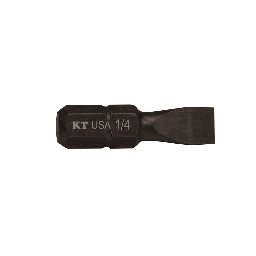 KELSON 50mm Slotted Flat Head Impact Screwdriver Bit Set - 1/4