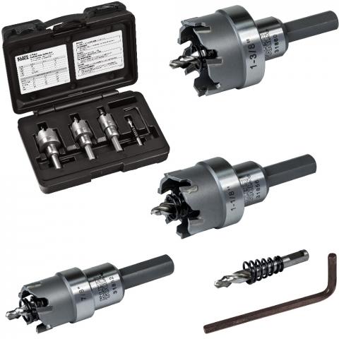 Carbide Hole Cutter Set with Heavy Duty Carry Case, 4-Piece main product view