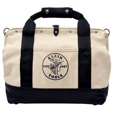 Tool Bag, Canvas with Leather Bottom, 11 Pockets, 18-Inch main product view