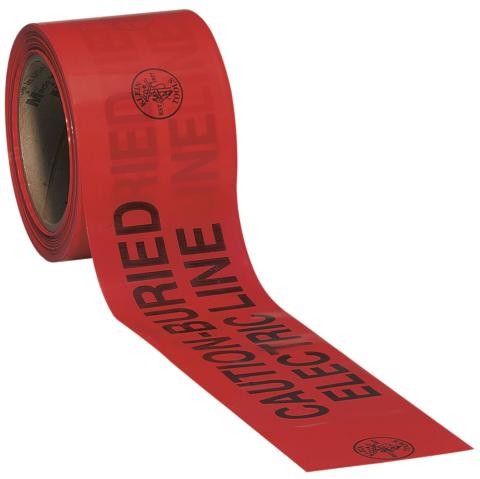 Caution Tape, Barricade, CAUTION-BURIED ELECTRIC LINE, Red, 1000-Foot main product view