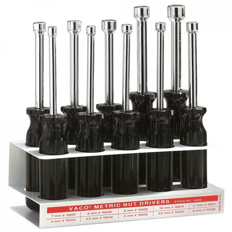 Nut Driver Set, Metric Nut Drivers, 3-Inch Shafts, 10-Piece main product view