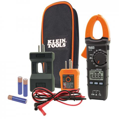 Electrical Tester Kit with Clamp Meter and GFCI Outlet Tester main product view