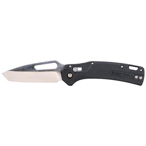 KTO Resurgence Knife, Tanto Blade, Black Handle main product view