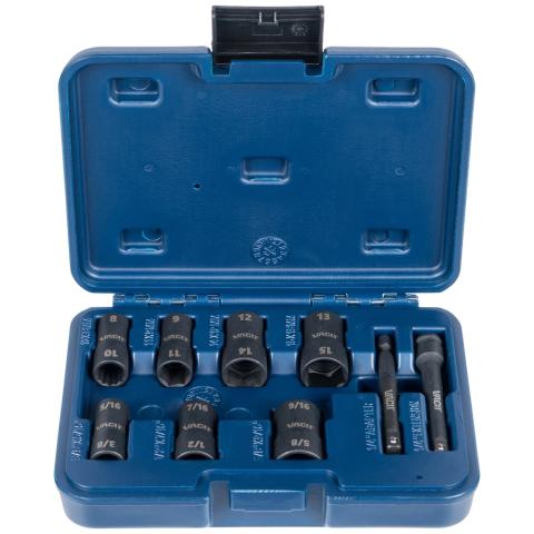 2-in-1 Flip Socket Metric and SAE Set, 1/4-Inch Drive, 9-Piece main product view