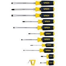 VAC7122 - 12-Piece Phillips, Slotted Screwdriver Set with Magnetizer