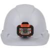 Hard Hat, Non-Vented, Cap Style with Headlamp, White view 3