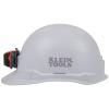 Hard Hat, Non-Vented, Cap Style with Headlamp, White view 1