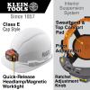 Hard Hat, Non-Vented, Cap Style with Headlamp, White view 1