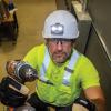 Safety Helmet, Vented-Class C, with Rechargeable Headlamp, White view 5