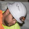 Hard Hat, Vented, Full Brim with Headlamp, White view 11