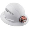 Hard Hat, Vented, Full Brim with Headlamp, White view 4