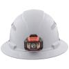 Hard Hat, Vented, Full Brim with Headlamp, White view 6