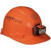 Hard Hat, Vented, Cap Style with Headlamp, Orange view 2