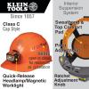 Hard Hat, Vented, Cap Style with Headlamp, Orange view 1