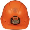 Hard Hat, Vented, Cap Style with Headlamp, Orange view 3
