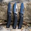 KTO Resurgence Knife, Clip Point Blade, Black Handle view 1