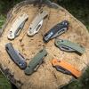 KTO Resurgence Knife, Clip Point Blade, Moss Green Handle view 2