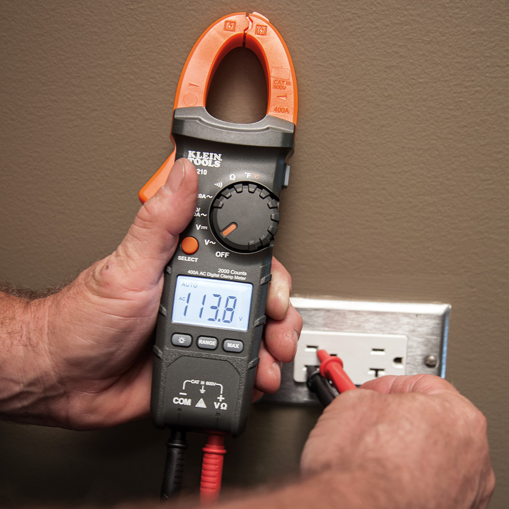 Clamp Meter, Digital AC AutoRanging Tester with Thermocouple Probe